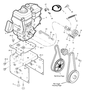 Engine Diagram and Parts List for 627954X16A 2005 Briggs and Stratton Snow Blower